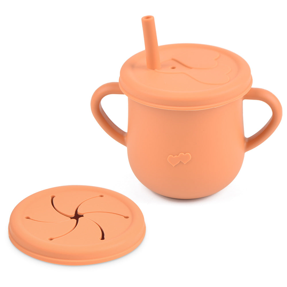 Venta al por mayor Suministros para bebés de taza de bocadillos para niños de silicona